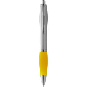 Nash Kugelschreiber silbern mit farbigem Griff, silber Silber, gelb