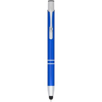 Moneta anodized aluminium click stylus ballpoint pen Dark blue