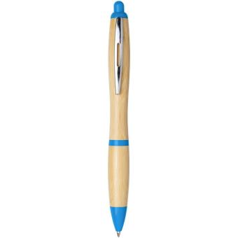 Nash Kugelschreiber aus Bambus Natur blau