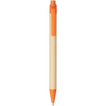 Berk Kugelschreiber aus recyceltem Karton und Mais Orange