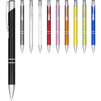 Moneta anodized aluminium click ballpoint pen White