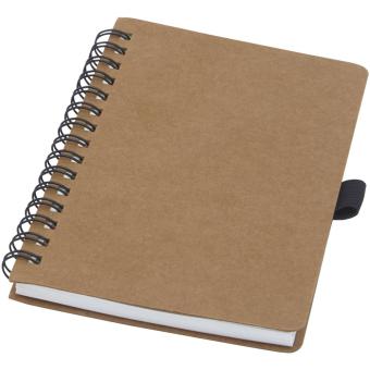 Cobble A6 wire-o recycled cardboard notebook with stone paper Nature