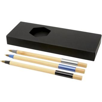Kerf 3-piece bamboo pen set, nature Nature,black