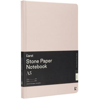 Karst® A5 stone paper hardcover notebook - lined Light pink
