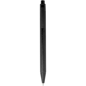Chartik Kugelschreiber aus recyceltem Papier mit matter Oberfläche, einfarbig Schwarz