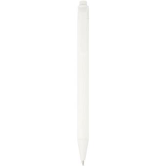Chartik Kugelschreiber aus recyceltem Papier mit matter Oberfläche, einfarbig Weiß
