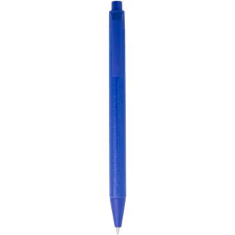 Chartik Kugelschreiber aus recyceltem Papier mit matter Oberfläche, einfarbig Blau