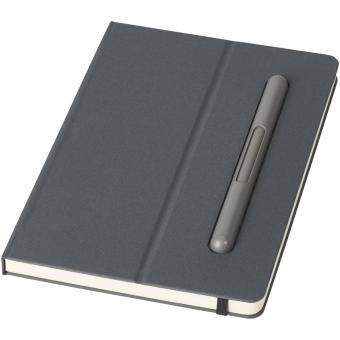 Skribo Kugelschreiber und Notizbuch im Set Grau