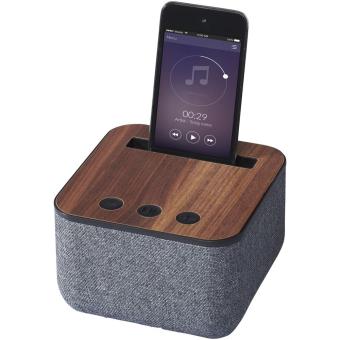 Shae Stoff und Holz Bluetooth® Lautsprecher Dunkelbraun