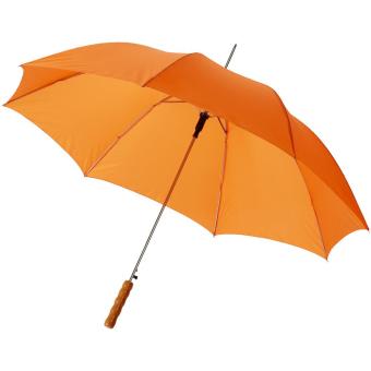 Lisa 23" auto open umbrella with wooden handle Orange