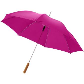 Lisa 23" auto open umbrella with wooden handle Magenta