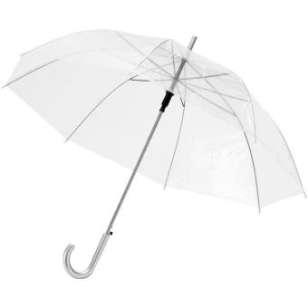 Kate 23" transparent auto open umbrella, white White,transparent