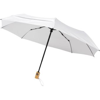 Bo 21" foldable auto open/close recycled PET umbrella White