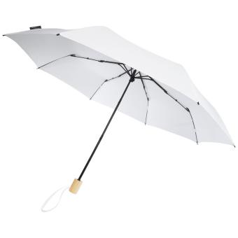 Birgit 21'' foldable windproof recycled PET umbrella White