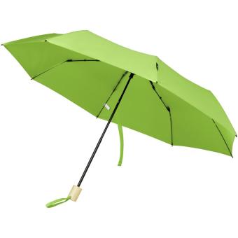 Birgit 21'' foldable windproof recycled PET umbrella Lime green