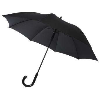 Fontana 23" auto open umbrella with carbon look and crooked handle Black