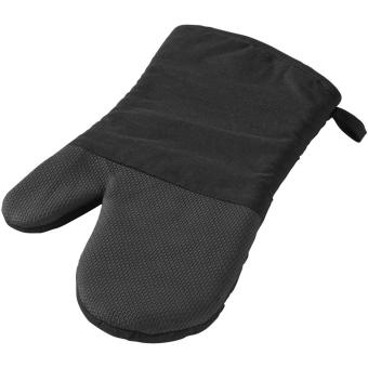 Maya oven gloves with silicone grip, charcoal Charcoal,black