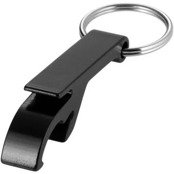 Tao bottle and can opener keychain Black