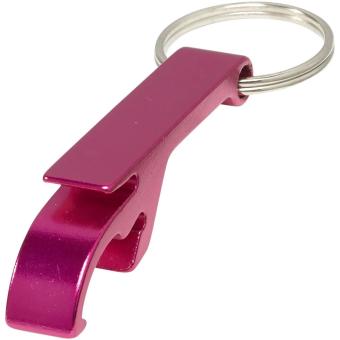 Tao bottle and can opener keychain Magenta