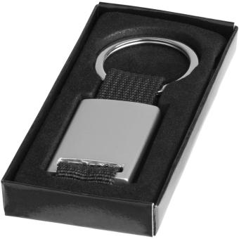 Alvaro webbing keychain Black/silver