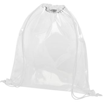 Lancaster transparent drawstring bag 5L, white White,transparent