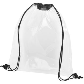 Lancaster transparent drawstring bag 5L Transparent black