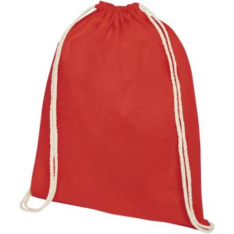 Oregon 100 g/m² cotton drawstring bag 5L Red