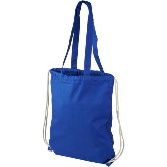 Eliza 240 g/m² cotton drawstring bag 6L Dark blue