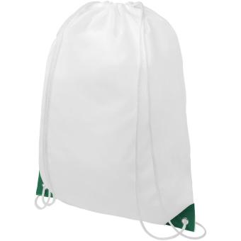 Oriole Sportbeutel mit farbigen Ecken 5L Weiß/grün