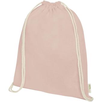 Orissa 100 g/m² GOTS organic cotton drawstring bag 5L Pink