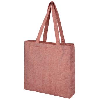 Pheebs 210 g/m² recycled gusset tote bag 13L Red marl