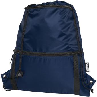 Adventure recycled insulated drawstring bag 9L Navy