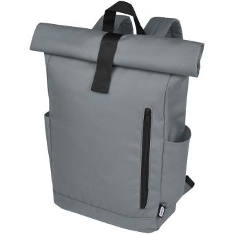 Byron 15.6" GRS RPET roll-top backpack 18L Light grey
