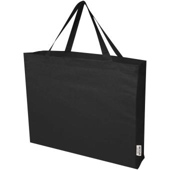 Odessa 220 g/m² Baumwoll Tragetasche aus GRS recycelter Baumwolle 40L Schwarz