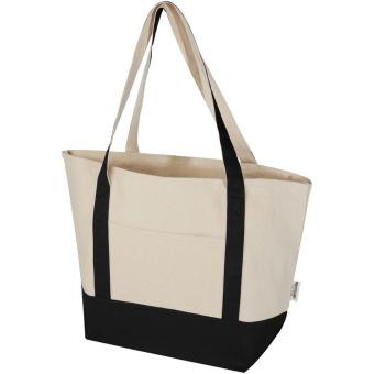 Sam 320 g/m² GRS recycled cotton tote bag, nature Nature,black