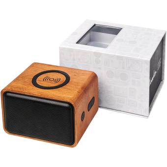 Wooden 3W speaker with wireless charging pad Timber