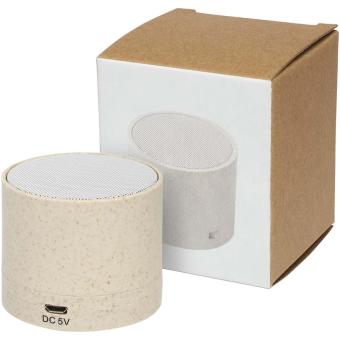 Kikai Bluetooth®-Lautsprecher aus Weizenstroh Beige