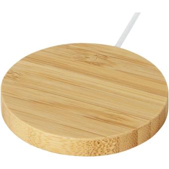 Atra 10W bamboo magnetic wireless charging pad Fawn