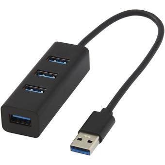 ADAPT USB 3.0-Hub aus Aluminium Schwarz