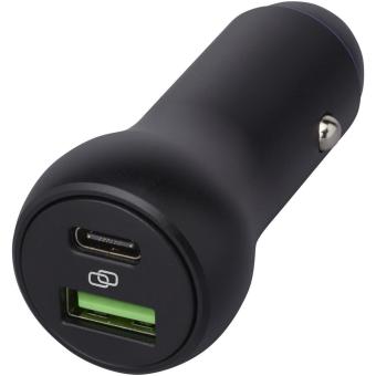 Pilot dual 55W USB-C/USB-A car charger Black