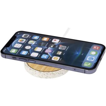 Terrazzo 10W wireless bamboo charging pad Nature