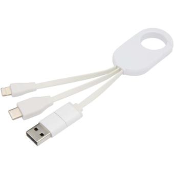Troop 4-in-1 recycled plastic charging cable White