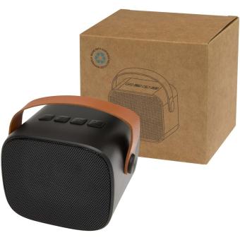 Diya 3W kabelloser Lautsprecher aus recyceltem Kunststoff Schwarz