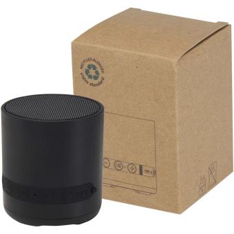 Hunor 3W recycled plastic wireless speaker Black