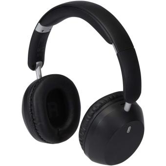 Hoggar recycled plastic over-ear foldeable ANC and ENC headphones Black
