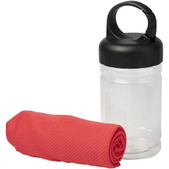 Remy cooling towel in PET container Red