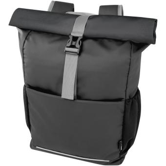 Aqua 15" wasserabweisende Fahrradtasche aus GRS Recyclingmaterial 20 L Schwarz