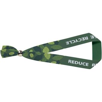Evi Sublimation Festival Armband mit Metallverschluss aus recyceltem PET Kunststoff Weiß