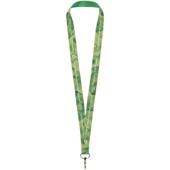 Lana Sublimation Lanyard aus recyceltem PET Kunststoff, weiß Weiß | 25mm