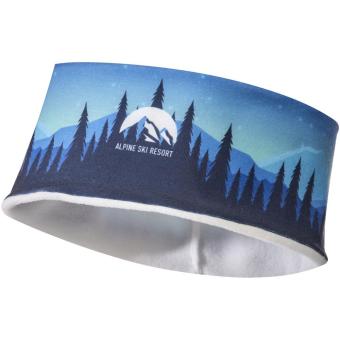 Emma Sublimation-Stirnband aus RPET mit Fleece Weiß